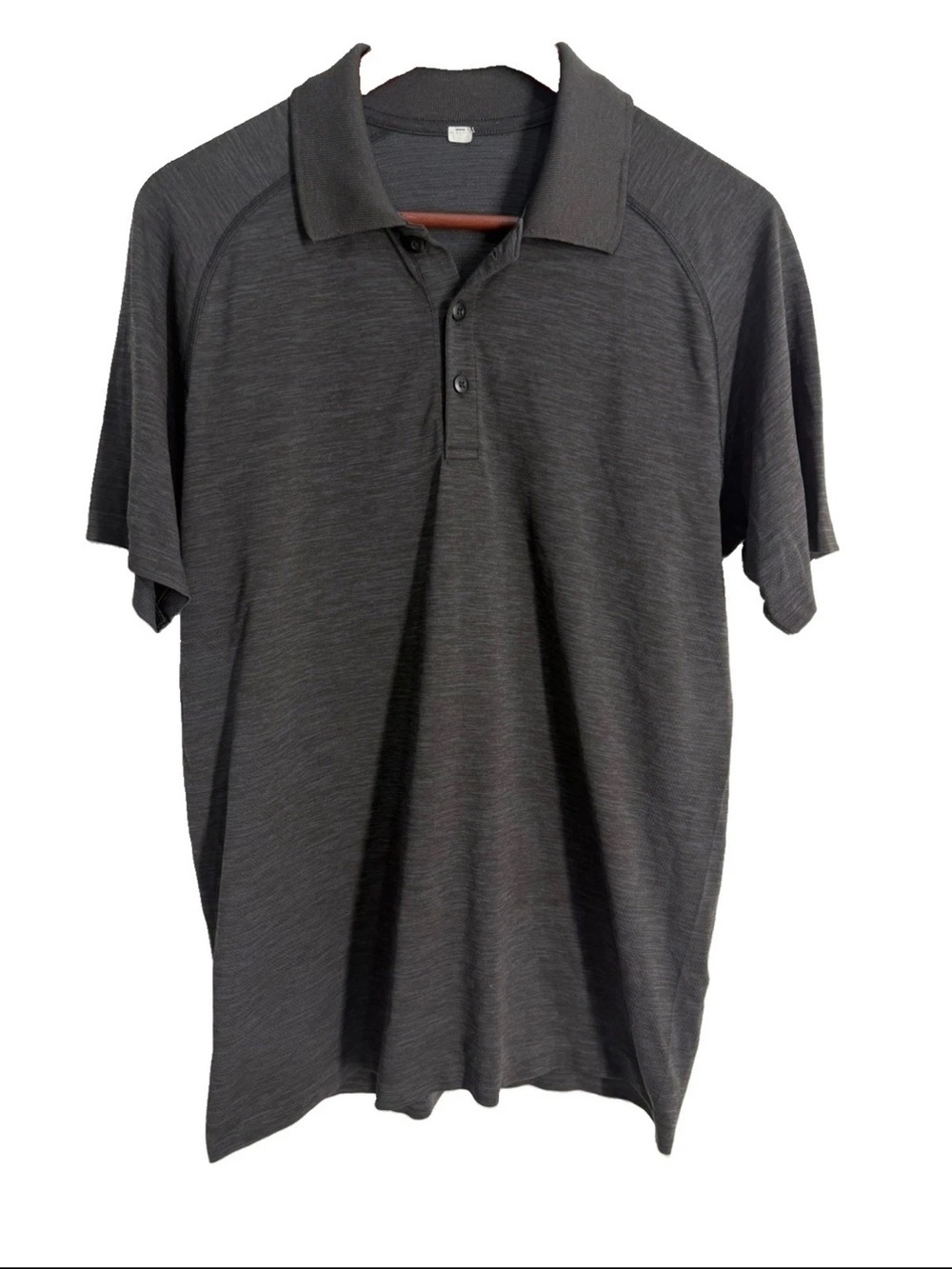 Lululemon Polo Shirt Mens M Black Lightweight Performance Golf Athletic Top